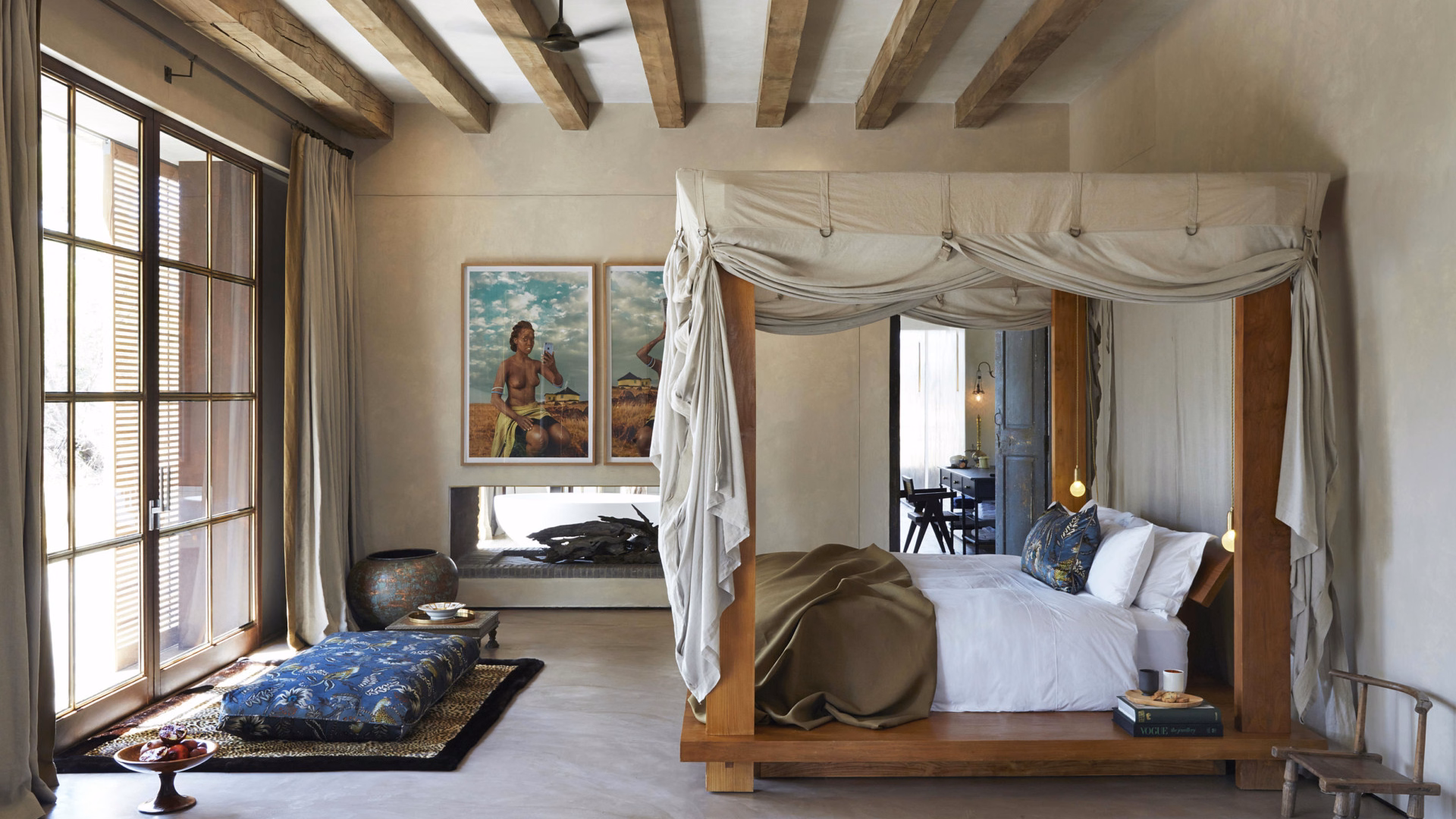 Bedroom at Kubili House exclusive use villa, Thornybush, Greater Kruger National Park, South Africa