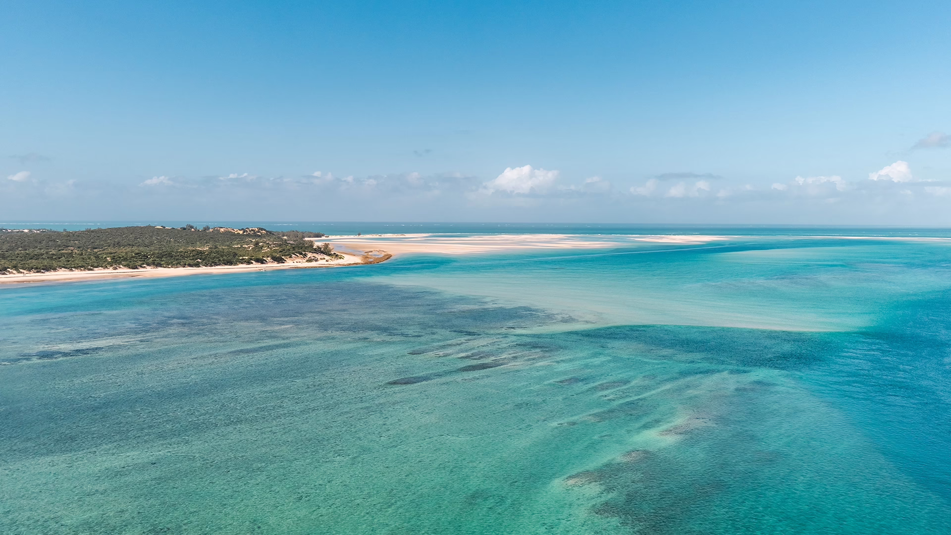 Turquoise water and sandbanks off Benguerra Island, Mozambique